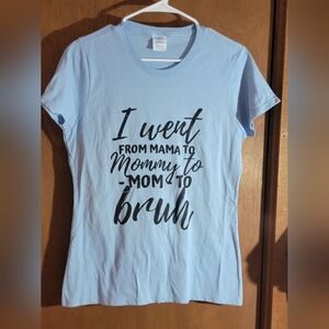 Port And Company Womens Graphic T-shirt "Bruh" Size S